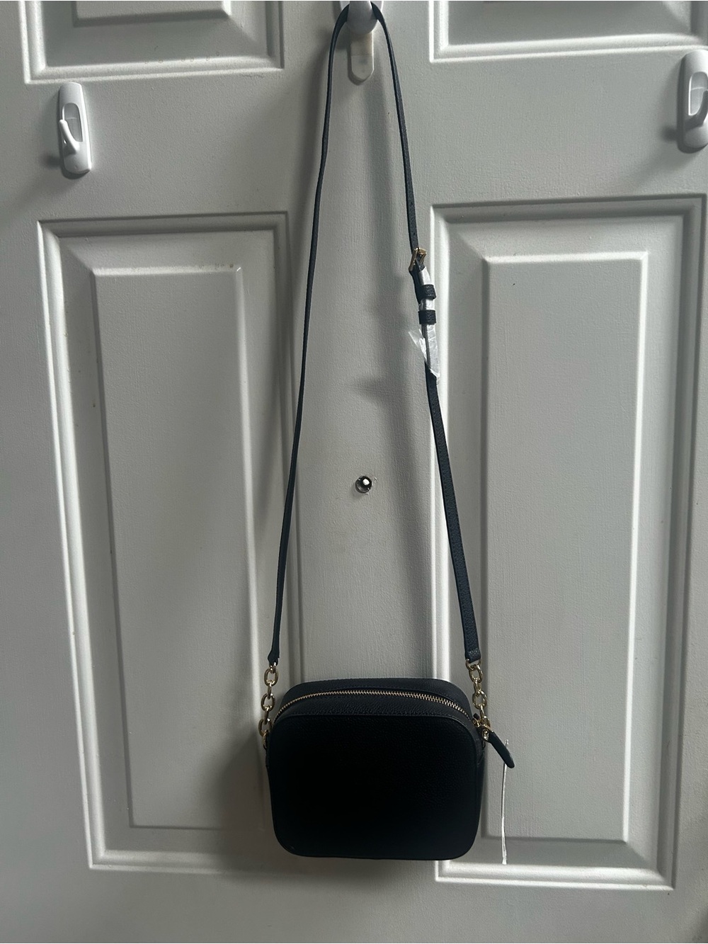 Ralph Lauren Black Camera Bag Embossed RL Pebbled Leather Crossbody - Picture 8 of 16